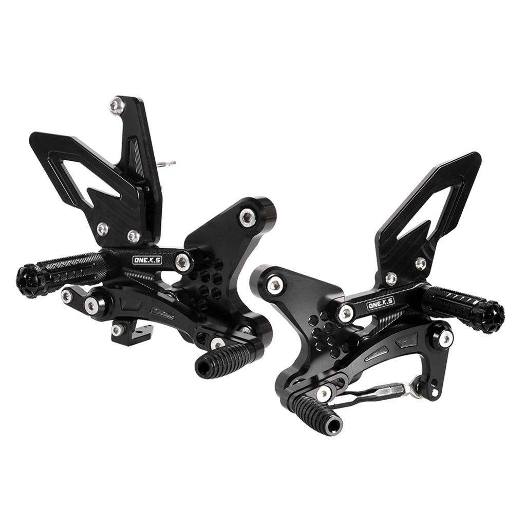 【並行輸入品】カワサキzx4r zx4rr zx4r zx4rr zx4r zx4r 2023-2024用バイク用CNC調整可能リアセット リアセット フットレスト フットレストの画像