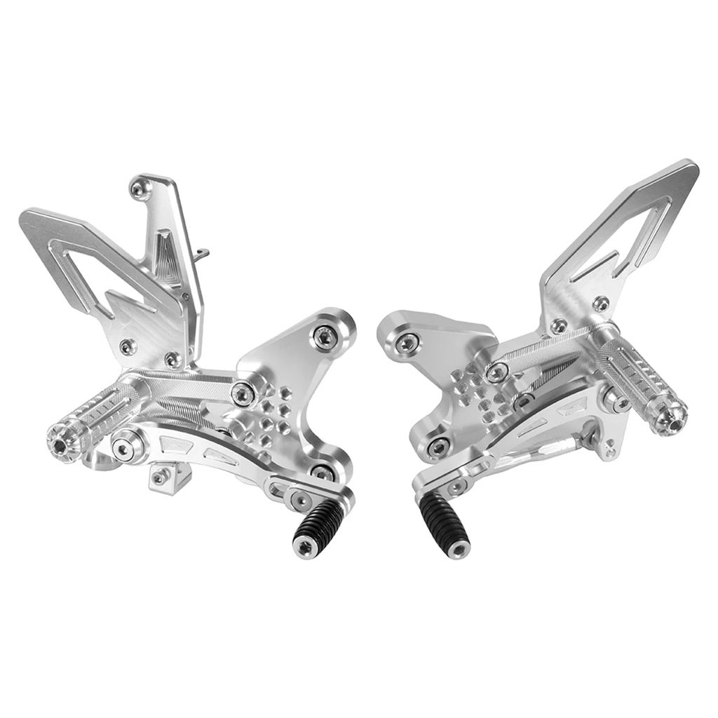 【並行輸入品】カワサキzx4r zx4rr zx4r zx4rr zx4r zx4r 2023-2024用バイク用CNC調整可能リアセット リアセット フットレスト フットレストの画像