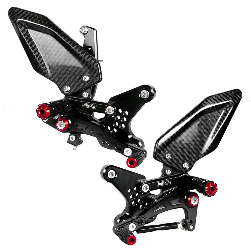 【並行輸入品】カワサキzx4r zx4rr zx4r zx4rr zx4r zx4r 2023-2024用バイク用CNC調整可能リアセット リアセット フットレスト フットレストの画像
