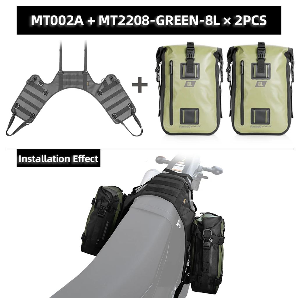 【並行輸入品】Rhinowalk 2個仕かける 汎用 自動二輪車 サドル御徒面子 6L/8L/10L/15L 雨合羽 パニアバッグ 軍事基地付き添い人 ほんど自動二輪車相応う