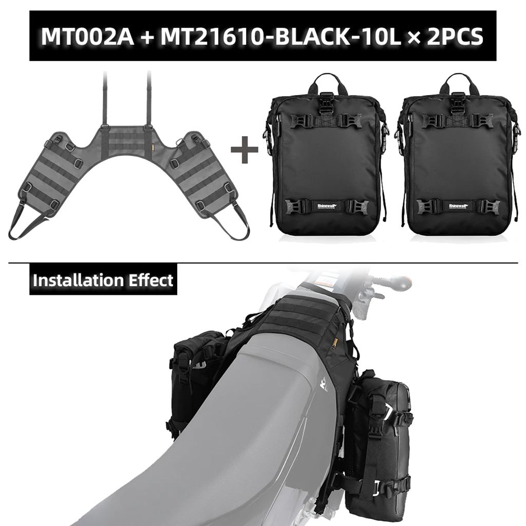 【並行輸入品】Rhinowalk 2個仕かける 汎用 自動二輪車 サドル御徒面子 6L/8L/10L/15L 雨合羽 パニアバッグ 軍事基地付き添い人 ほんど自動二輪車相応う