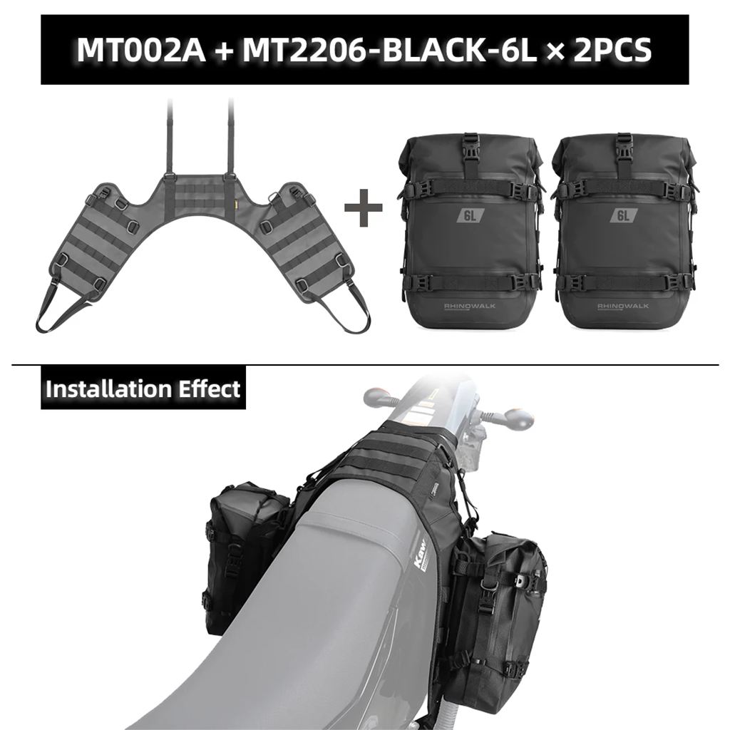 【並行輸入品】Rhinowalk 2個仕かける 汎用 自動二輪車 サドル御徒面子 6L/8L/10L/15L 雨合羽 パニアバッグ 軍事基地付き添い人 ほんど自動二輪車相応う