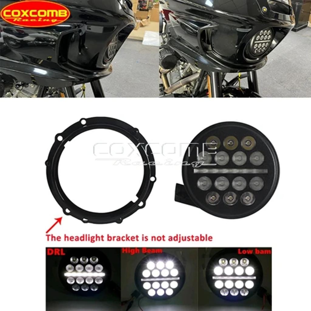 【並行輸入品】ハーレー ソフテイル ローライダー ST FXLRST 117 FXRST バイク DRL ヘッドランプ ラウンドヘッドランプ LED フロントヘッドライト 2022 2023_1