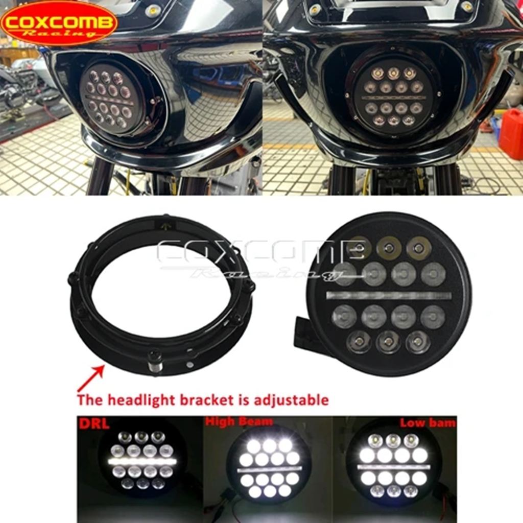 【並行輸入品】ハーレー ソフテイル ローライダー ST FXLRST 117 FXRST バイク DRL ヘッドランプ ラウンドヘッドランプ LED フロントヘッドライト 2022 2023_2