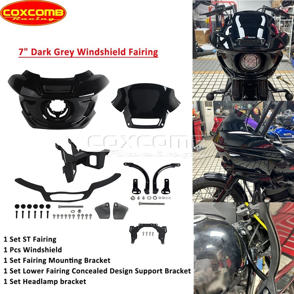 並行輸入品】バイクヘッドライトフェアリング 7 インチ9インチ