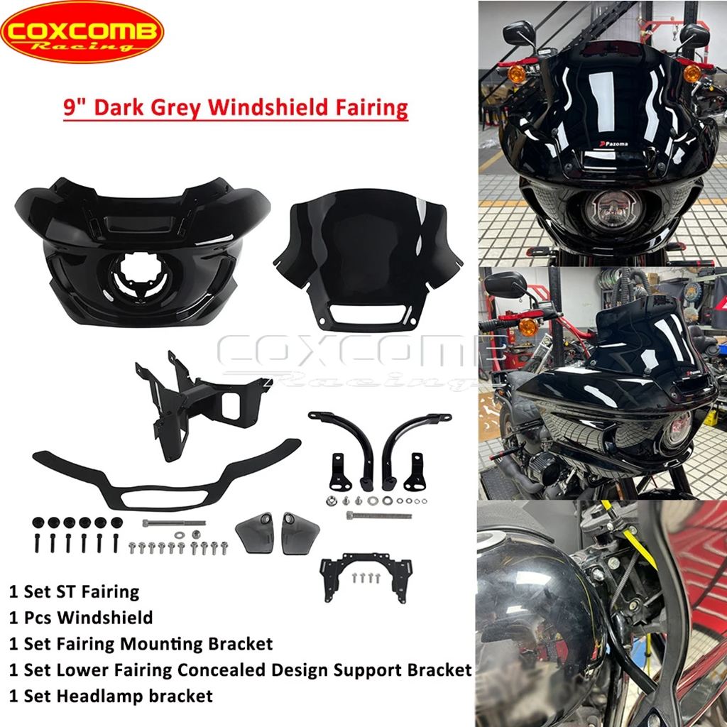 並行輸入品】バイクヘッドライトフェアリング 7 インチ9インチ