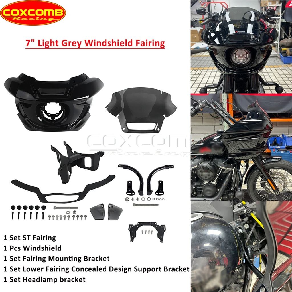 並行輸入品】バイクヘッドライトフェアリング 7 インチ9インチ