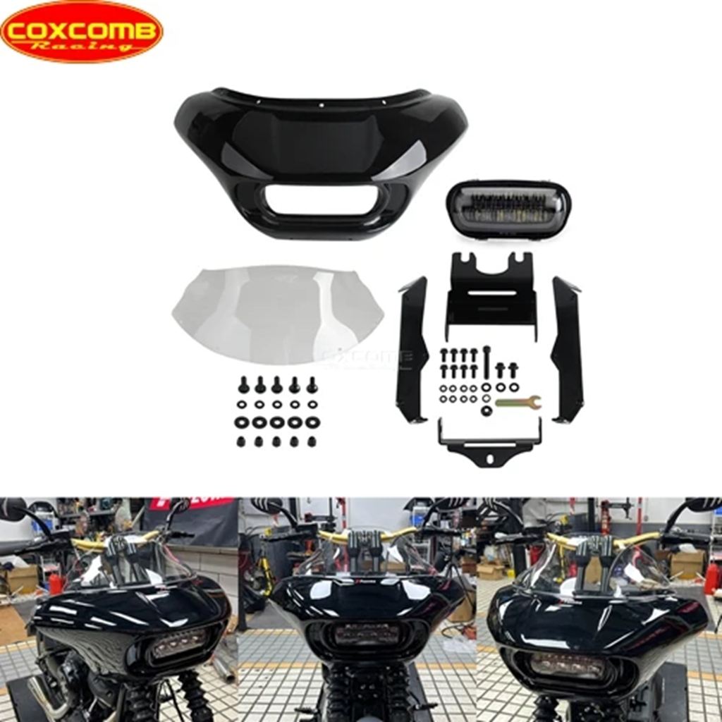 【並行輸入品】クラブスタイルLEDヘッドライトバイクフロントランプフェアリングカウルマスクカバー ハーレーソフテイルスタンダード107_5