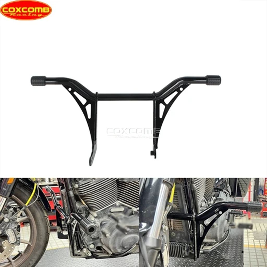 【並行輸入品】バイクフロントリアバー パッセンジャーペグ エンジンガード ハーレーソフトテール用バンパー スタンダードfxstファットボブfxfb 114 fxfbsの画像
