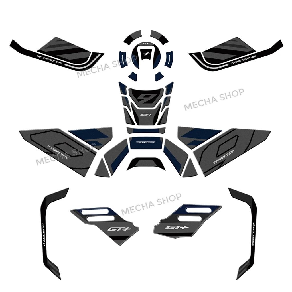 【並行輸入品】トレーサー 9GT タンクパッドバイク燃料タンク保護デカールキットハンドガード 3D ステッカートレーサー 9 GT + 2025_13