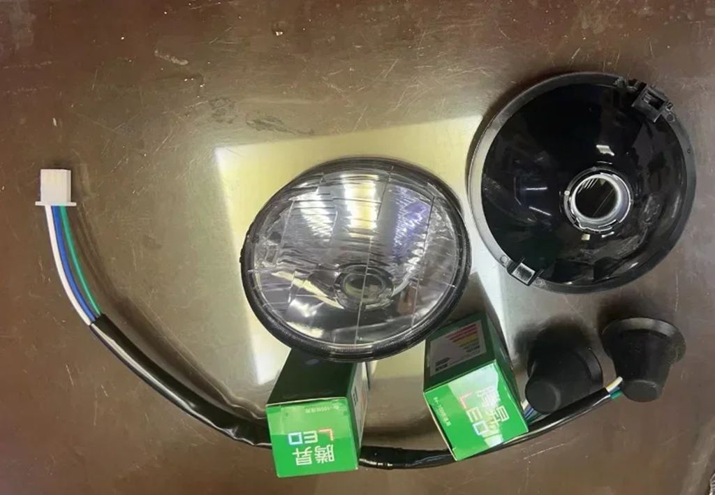 並行輸入品】バイク用ダブルヘッドライト配線ハーネス ヘッドライト