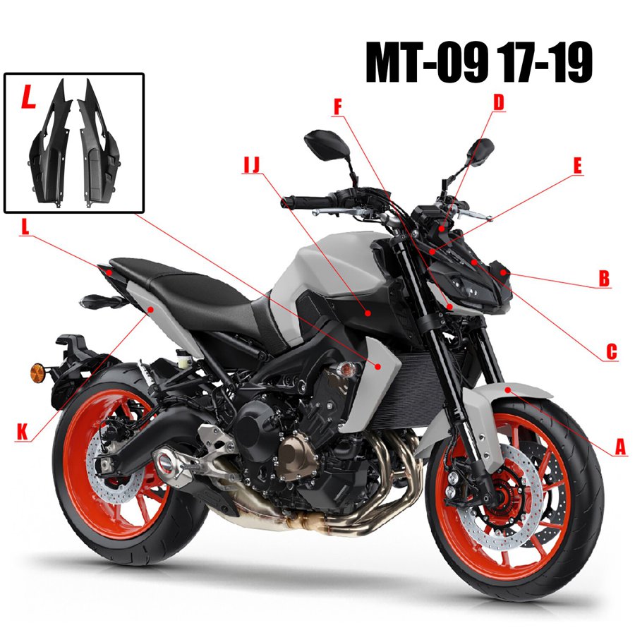 【並行輸入品】 オートバイ フェアリング リア テールシートカバー MT-09 mt09 mt 09 2017 2018 2019 2020 フェアリング サイドレール プロテクター_10