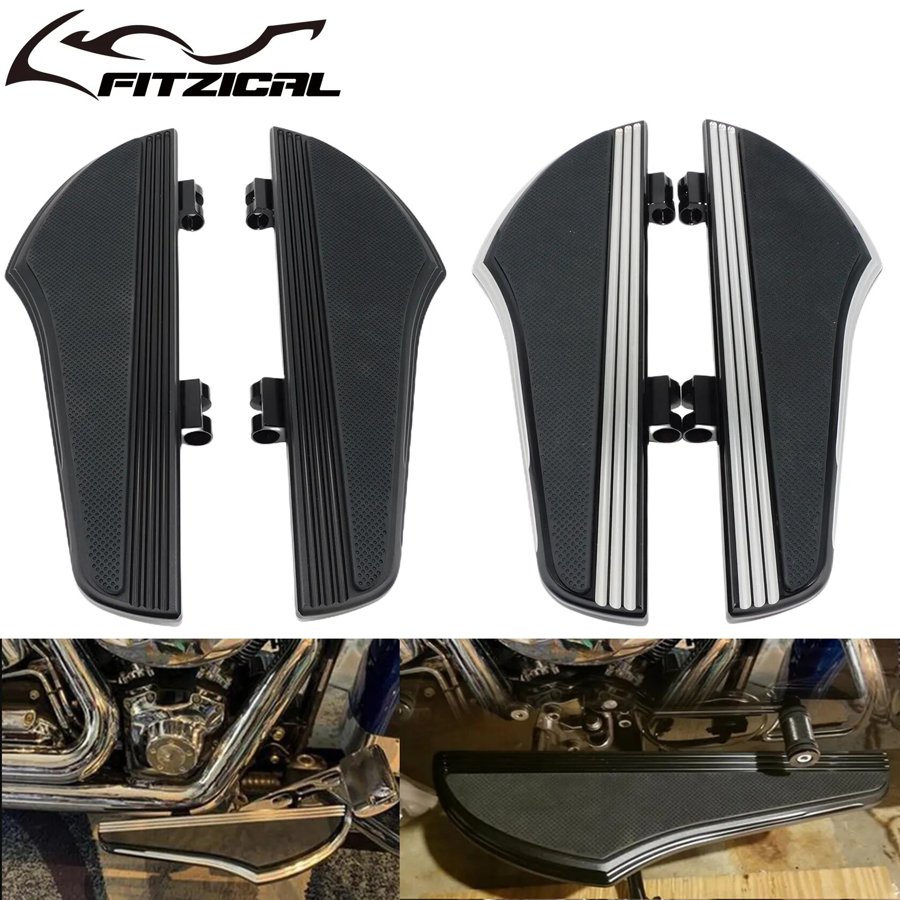 【並行輸入品】 ハーレー オートバイ ラバーフットレスト CNC フローティング フットレストの画像