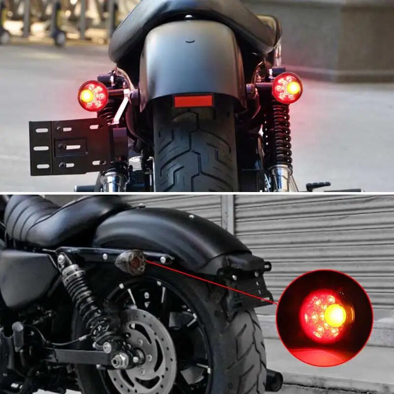 【並行輸入品】 ハーレー sportster LED テールライト ウインカー Drl ブレーキ アルミ フラッシュ インジケーター sportster xl883 xl1200 1992の画像