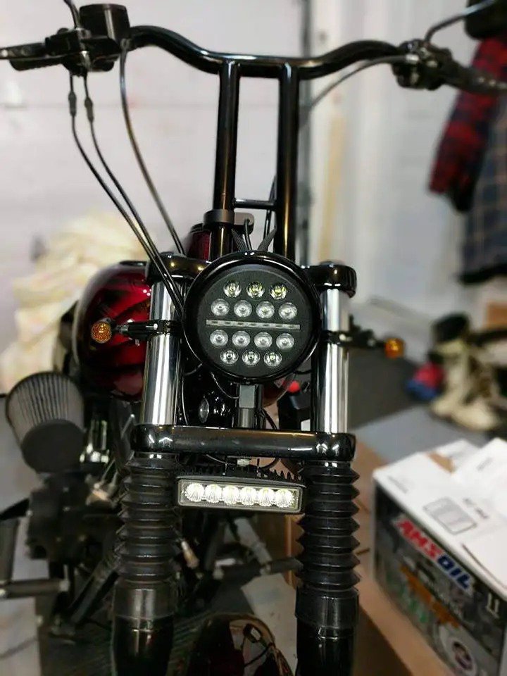 【並行輸入品】 Atubeix-オートバイ led ヘッドライト ハイ/ロービーム h4 アダプター 5,5.75 インチ ヘッドライト 備えたすべて モデル 3/4の画像