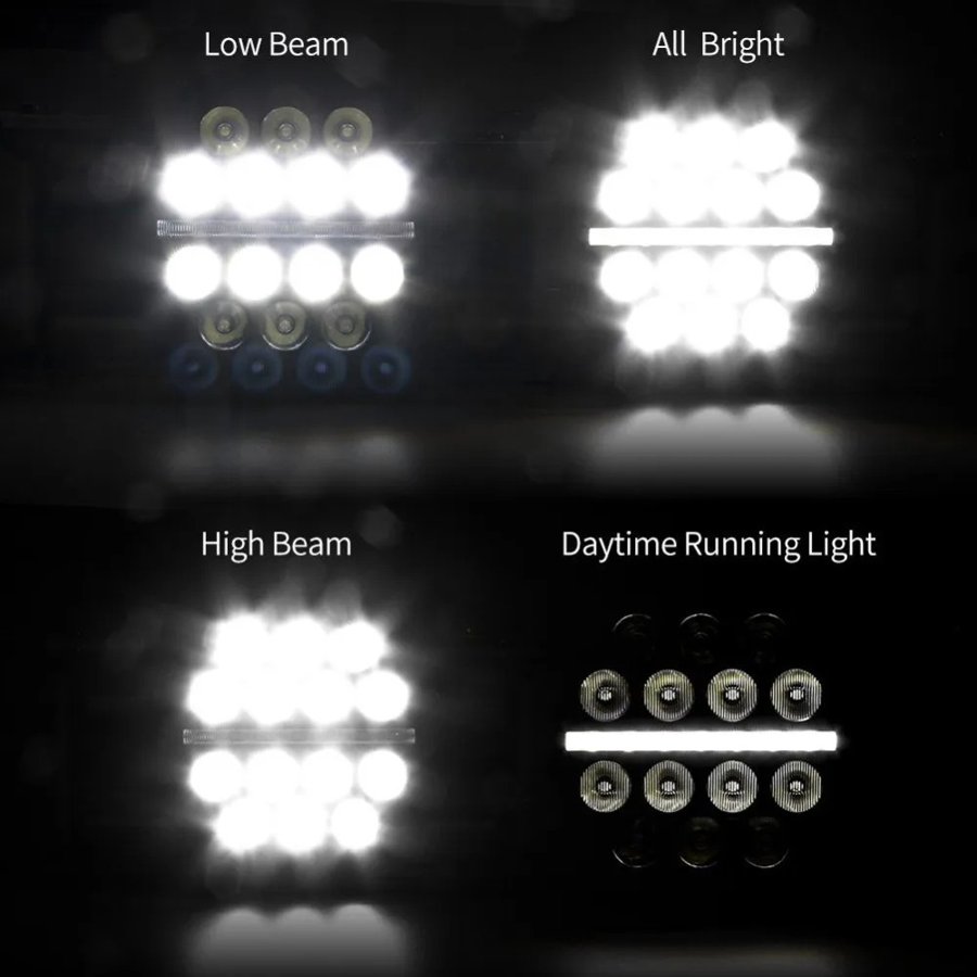 【並行輸入品】 Atubeix-オートバイ led ヘッドライト ハイ/ロービーム h4 アダプター 5,5.75 インチ ヘッドライト 備えたすべて モデル 3/4の画像