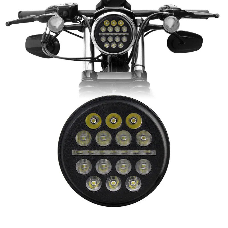 【並行輸入品】 Atubeix-オートバイ led ヘッドライト ハイ/ロービーム h4 アダプター 5,5.75 インチ ヘッドライト 備えたすべて モデル 3/4の画像