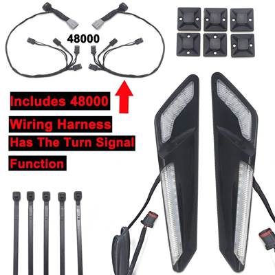 【並行輸入品】 バイクフロントブレーキフォークマウントnav ledライトクローム 黒ホンダゴールドウィングGL1800 F6B 2018アップ2019 2020の画像