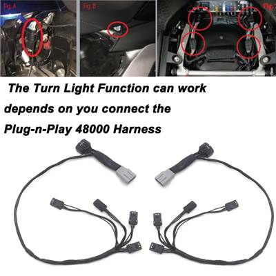 【並行輸入品】 バイクフロントブレーキフォークマウントnav ledライトクローム 黒ホンダゴールドウィングGL1800 F6B 2018アップ2019 2020の画像