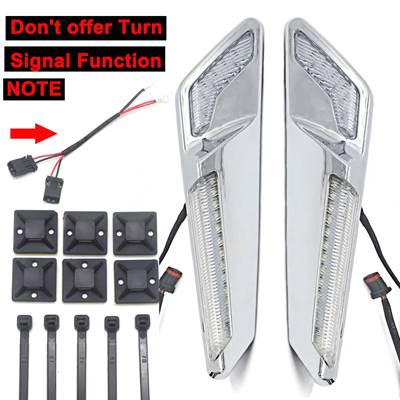 【並行輸入品】 バイクフロントブレーキフォークマウントnav ledライトクローム 黒ホンダゴールドウィングGL1800 F6B 2018アップ2019 2020の画像
