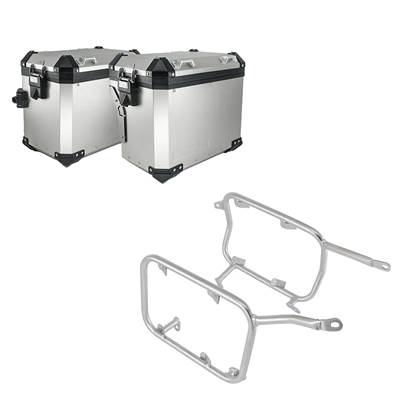 【並行輸入品】 ベネリtrk502x trk 502 x 502x用ブラックアルミニウムバイク 二輪ラゲッジボックスホルダーの画像