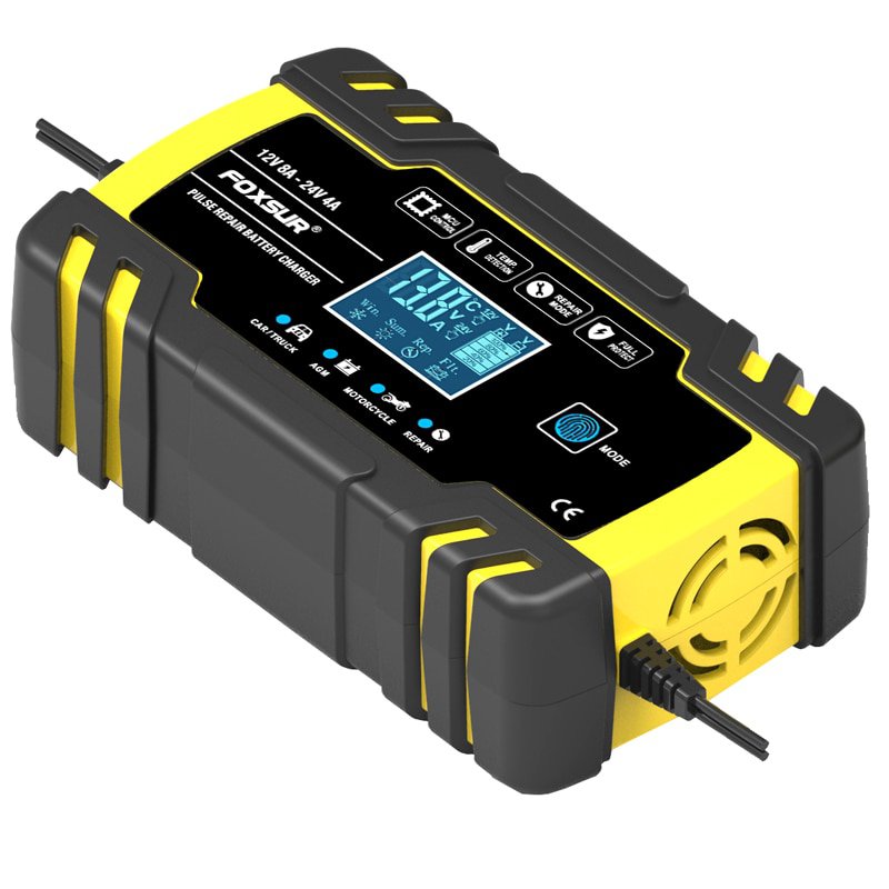 並行輸入品】 FOXSUR 12V 24V オートバイ ゴルフ カーバッテリー充電器