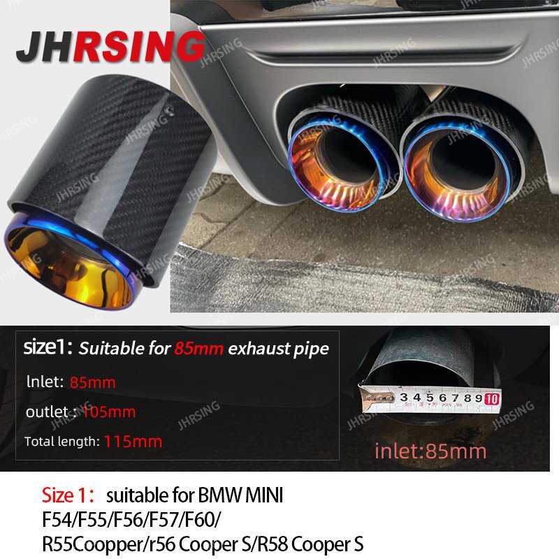 並行輸入品】 カーボンファイバー ミニマフラー ロゴ R55 r56 r57 r58 