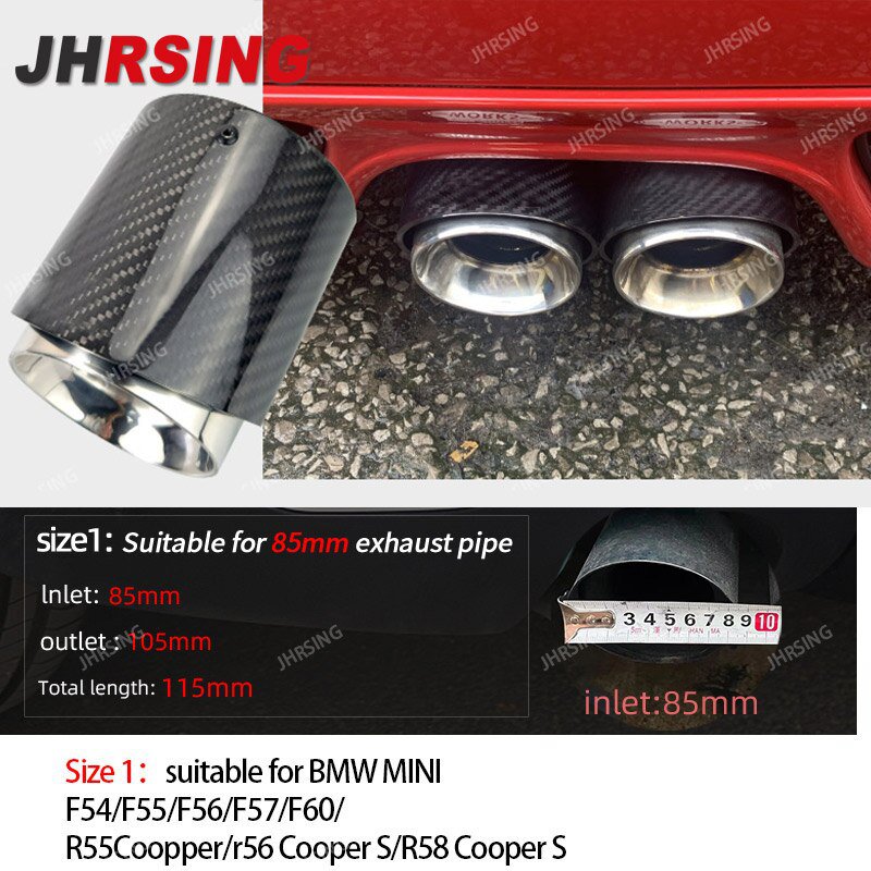並行輸入品】 カーボンファイバー ミニマフラー ロゴ R55 r56 r57 r58