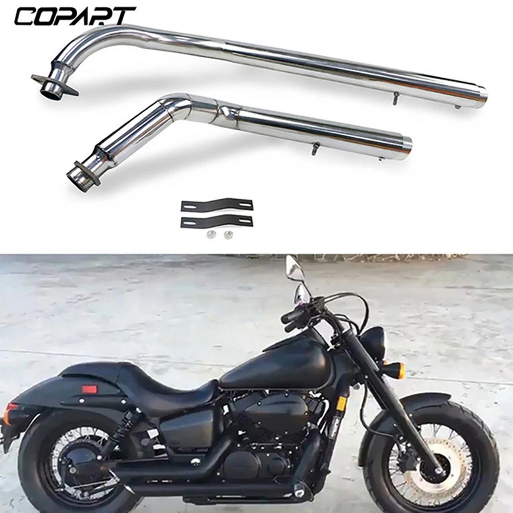 【並行輸入品】ホンダ シャドウ VT750 VT400 スピリット750 ファントム750 エアロ750 VT750C VT750 C2 VT750C2B VT750DC用 エキゾーストパイプキットの画像