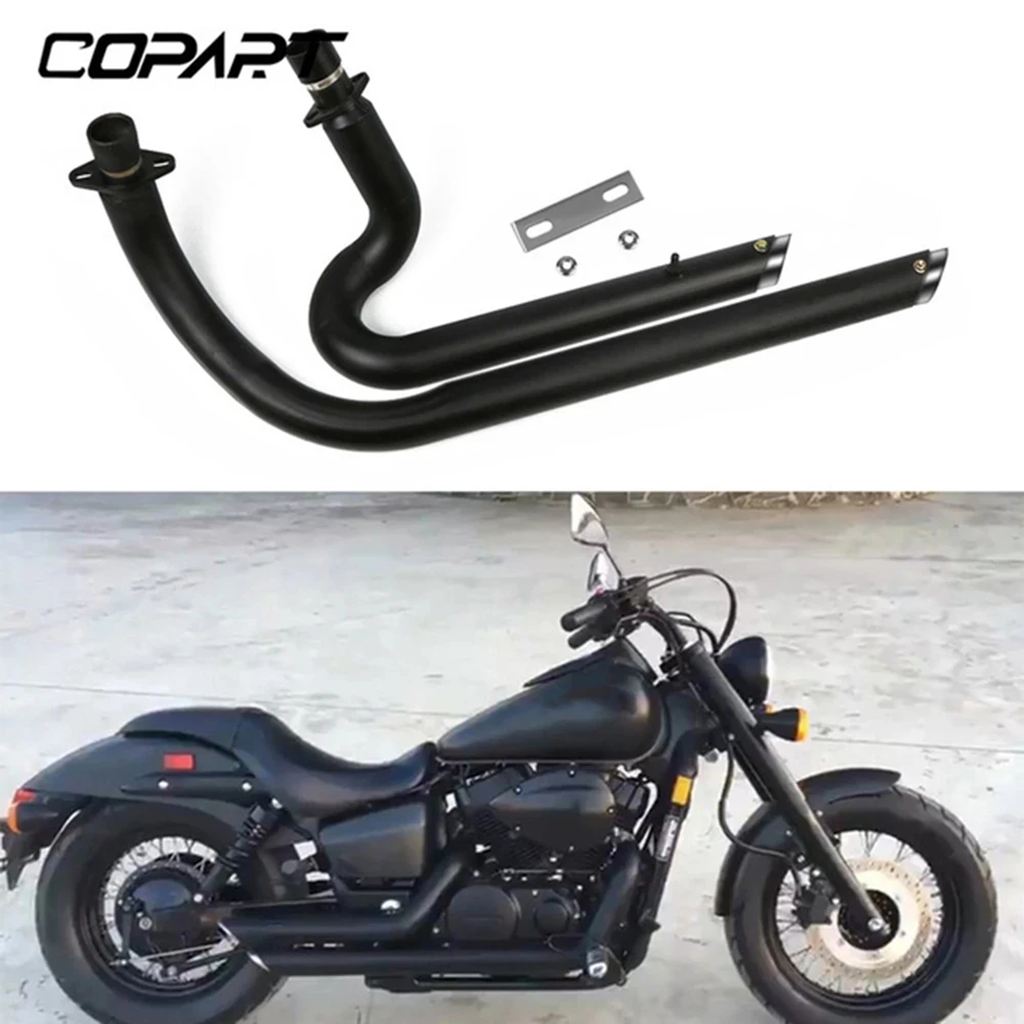 【並行輸入品】ホンダ シャドウ VT750 VT400 スピリット750 ファントム750 エアロ750 VT750C VT750 C2 VT750C2B VT750DC用 エキゾーストパイプキットの画像