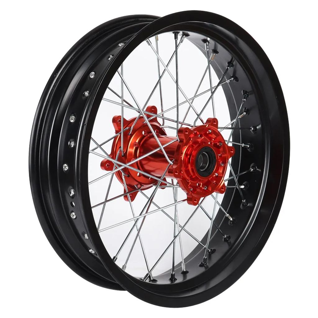 【並行輸入品】スーパーモタードリムホイール オレンジハブ 4.25X17 インチ KTM SXF EXC-R XC-F SX EXC 300 450 125 250 350 530 2003-2017 2008 2007_1