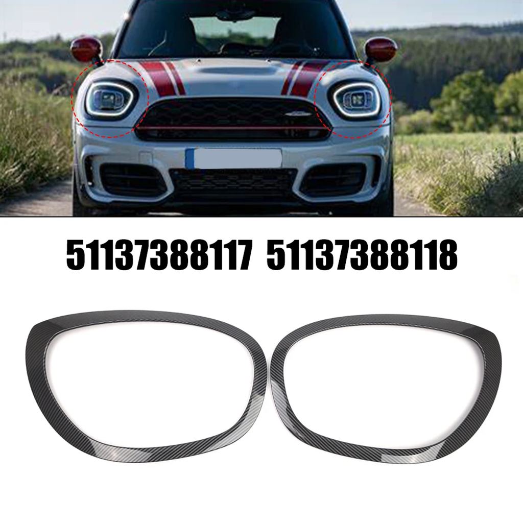 並行輸入品】ミニ 2017-2023 F60 F61 ヘッドライトベゼルリングトリム