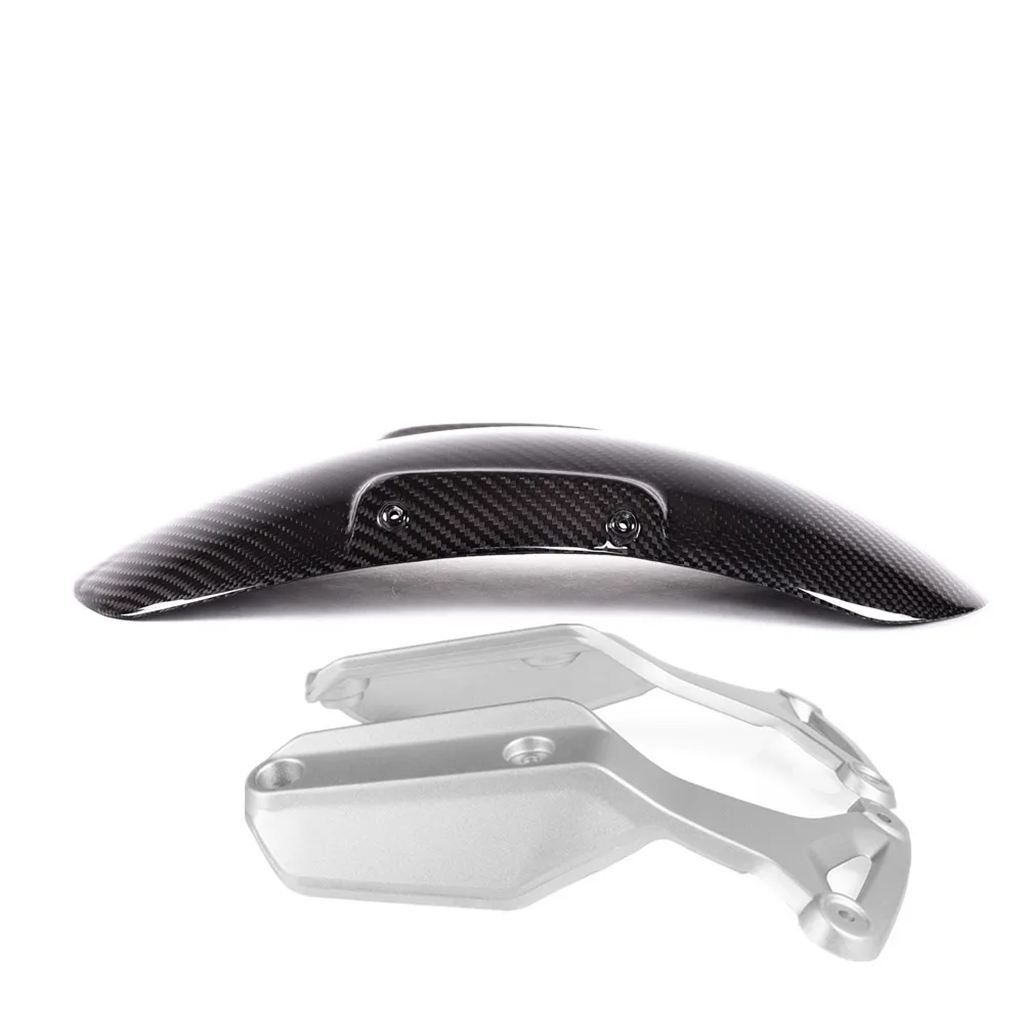 並行輸入品 BMW R NINET用アルミニウムブラケット付きカーボンフロントフェンダー 9 T 2014 2015 2016 2017の画像
