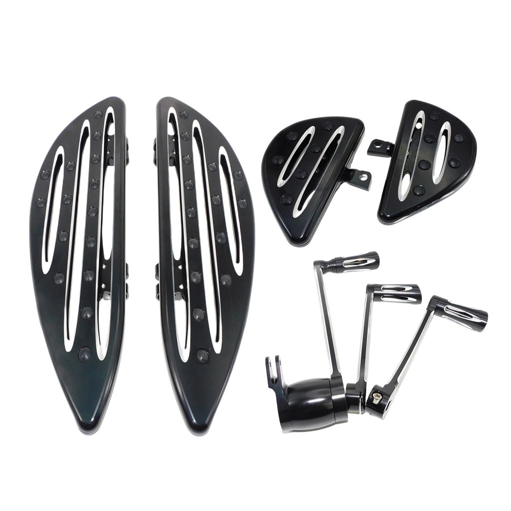 並行輸入品 バイクフロントフロアボードリアフットペグ ヒールトゥシフトレバー シフターペグ付き ハーレーツーリング用ブレーキ