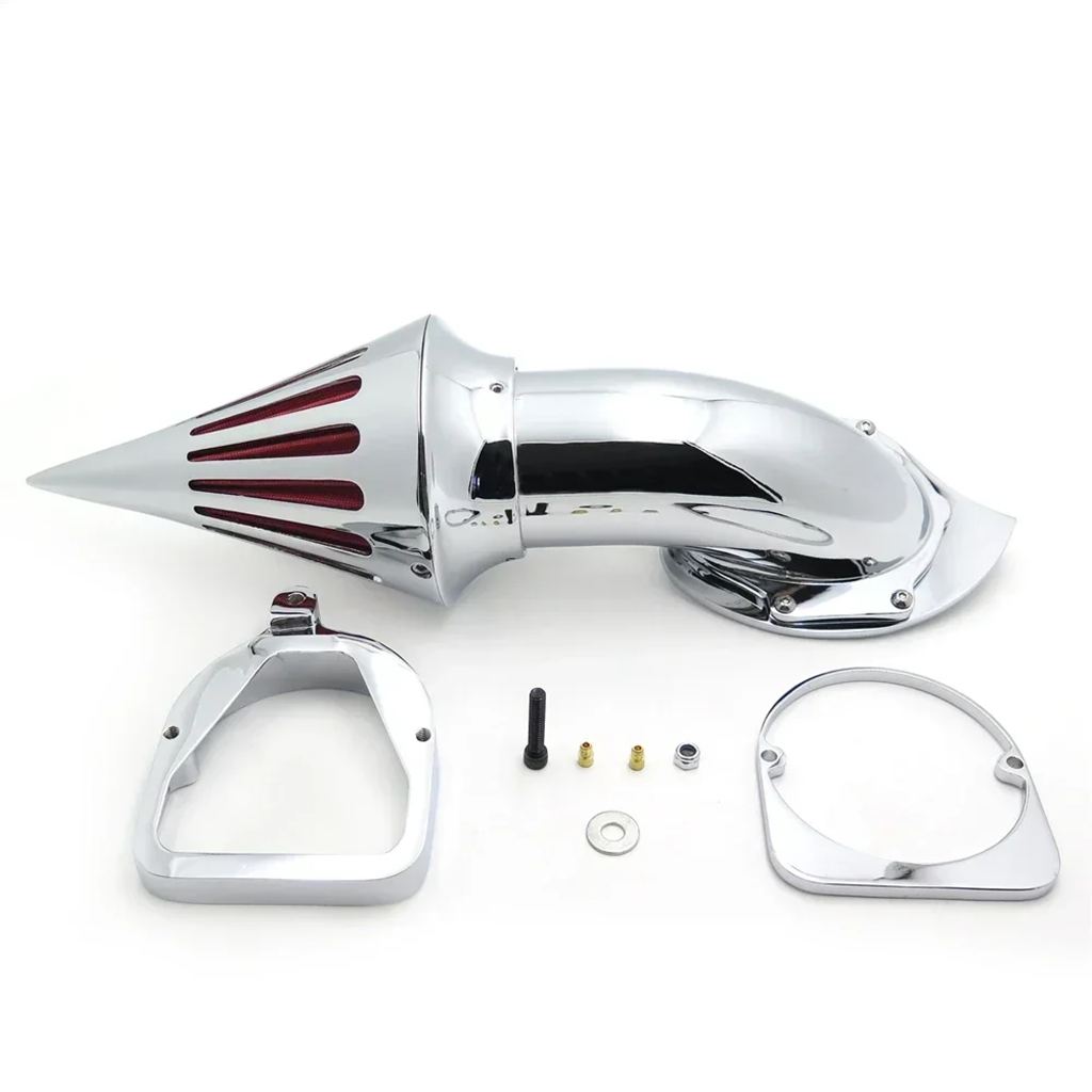 並行輸入品 バイクスパイクエアクリーナーキットインテークフィルターホンダ 1998-2013 シャドウスピリット/ACE 750 メッキ_2