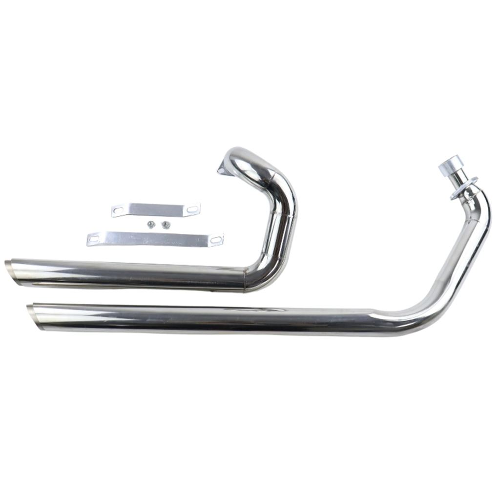 並行輸入品 ヤマハ ビラーゴ 535 XV 400 XV535 XV400 XV535/400 1984-2004年式 バイク用 デュアルエキゾースト フルシステムマフの画像