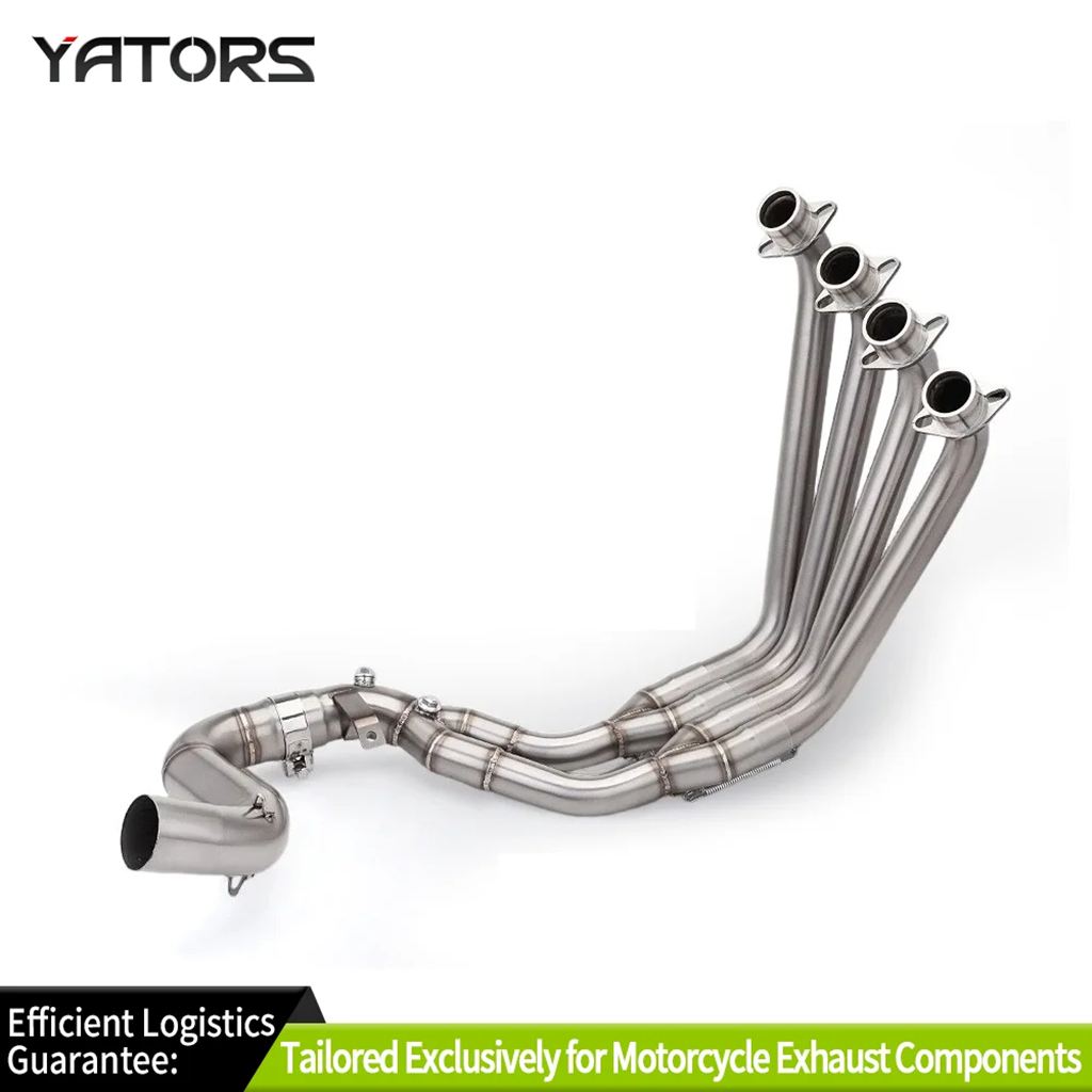 並行輸入品 排気システムバイクマフラーフロントリンクパイプ 2 つ酸素センサー付き CBR650R CBR650F CBR650 CB650F 2014-2025の画像
