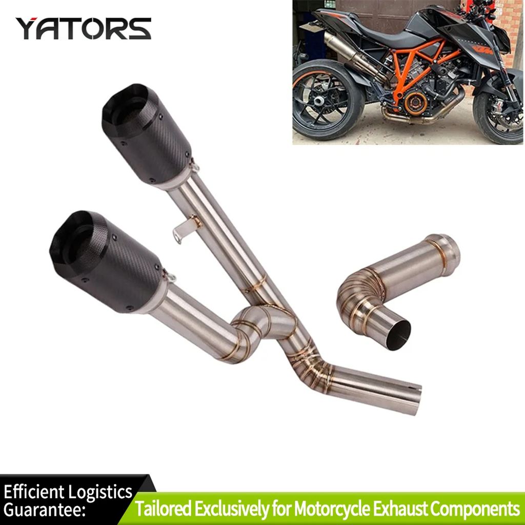 並行輸入品 2014-2016年式 1290スーパーデュークR用 デュアルアウトレット エキゾーストシステム マフラー マフラーの画像