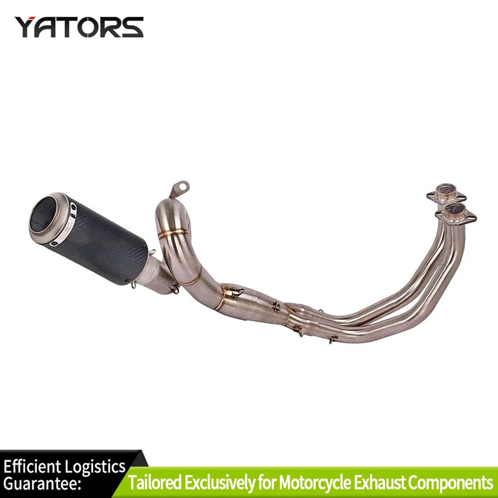 並行輸入品 ヤマハ MT-07 FZ07 XSR700 2017-2023用 排気システム 51MM マフラーパイプ カーボンエキゾーストパイプ_3