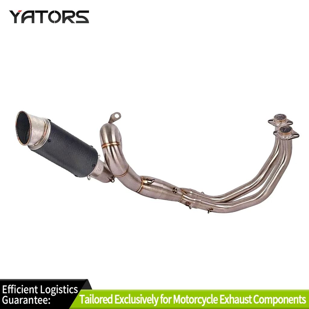 並行輸入品 ヤマハ MT-07 FZ07 XSR700 2017-2023用 排気システム 51MM マフラーパイプ カーボンエキゾーストパイプ_4