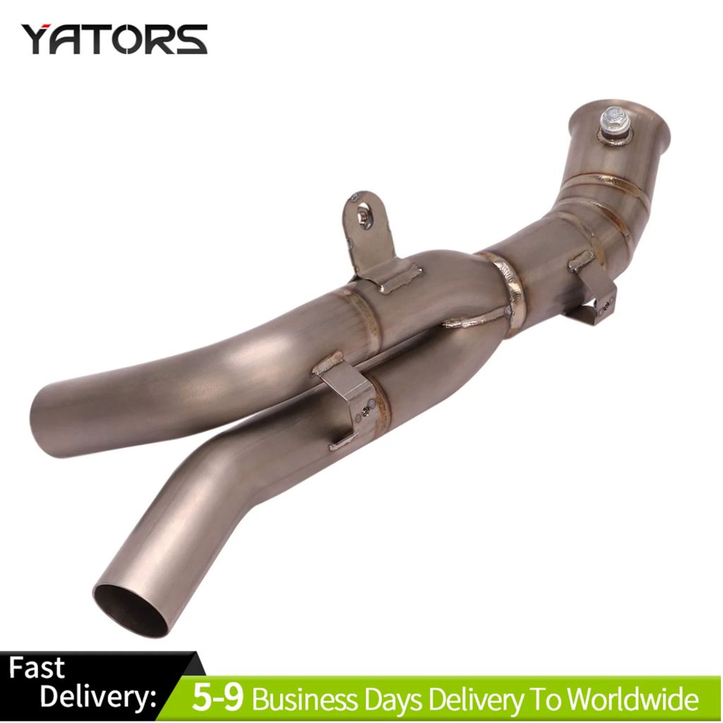 並行輸入品 ヤマハ R1 YZF R1 2009-2014 ミッドエキゾーストリンクパイプ チタン合金 オリジナルチップ エキゾーストシステム_1