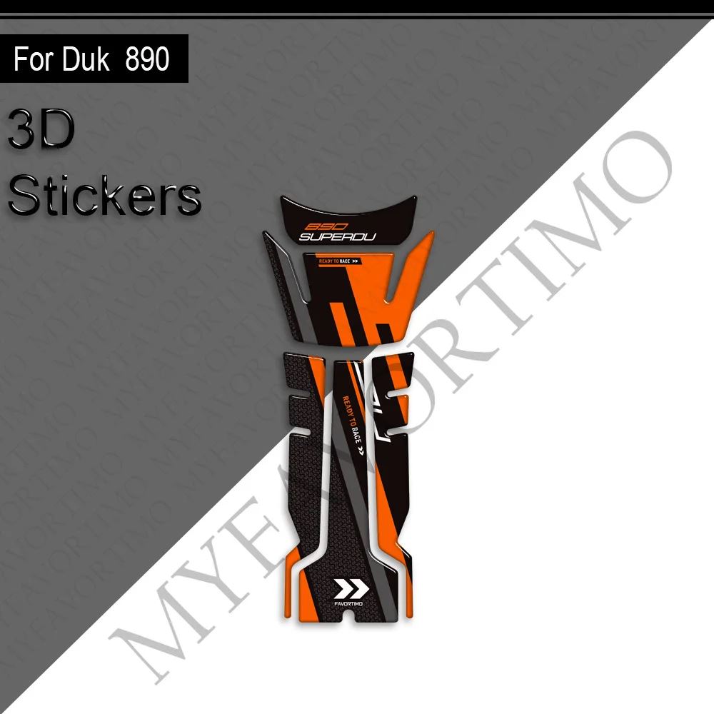 並行輸入品 890スーパDK用バイクアクセサリー タンクパッド サイドグリップ ガソリン 燃料 オイルキット ニーステッカー デカーの画像