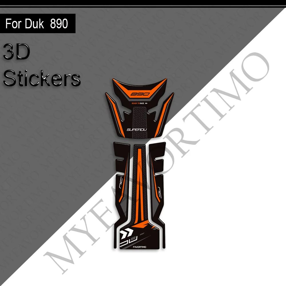 並行輸入品 890スーパDK用バイクアクセサリー タンクパッド サイドグリップ ガソリン 燃料 オイルキット ニーステッカー デカーの画像