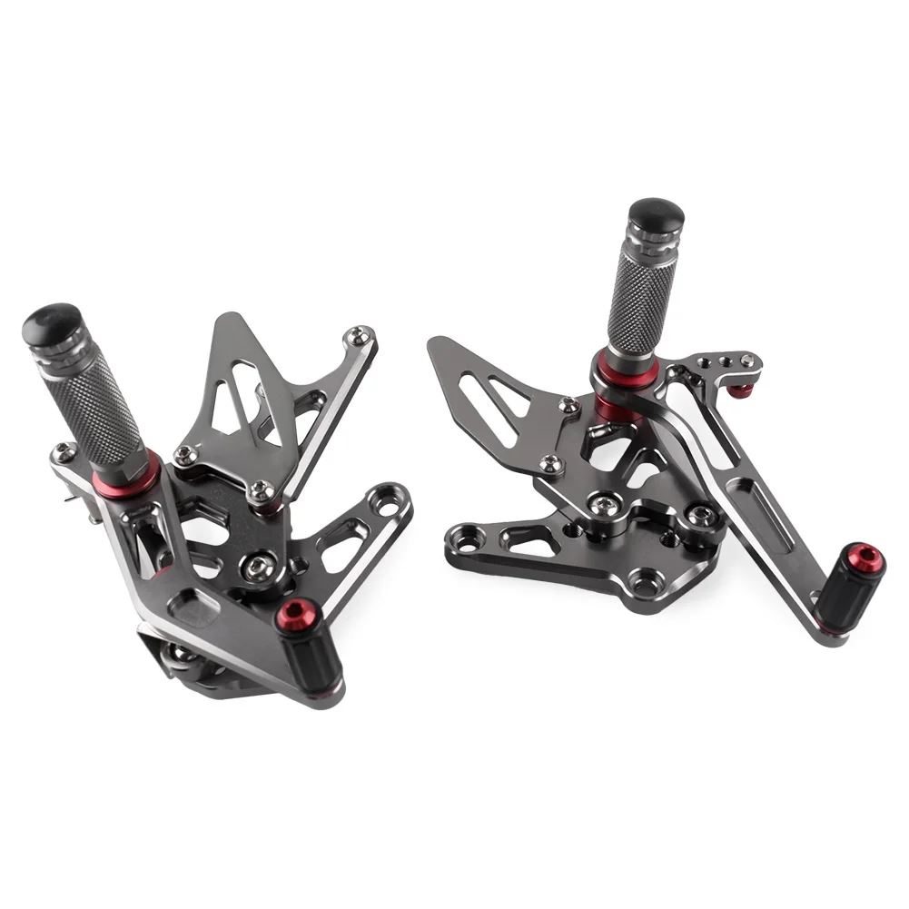 並行輸入品 スズキハヤブサ GSX1300R 1999-2020 1 ペアバイクリアセットフットレスト調節可能フットペグレストアセンブリ CNC_1