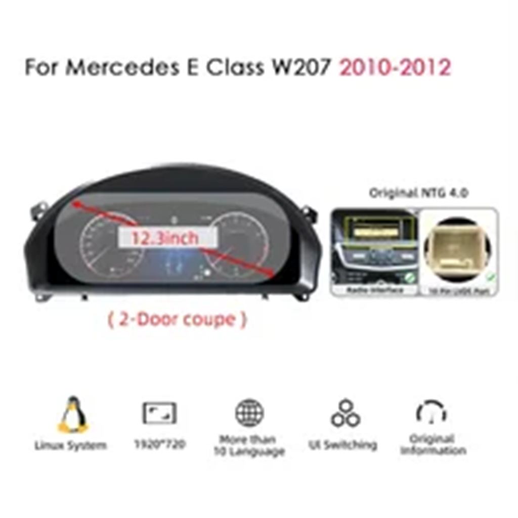 【並行輸入品】メルセデス W176 C177 X156 W205 W212 C GLC A GLA CLA E ML GL G GLE GLS クラス用 LCD ダッシュボード スピードメーターの画像