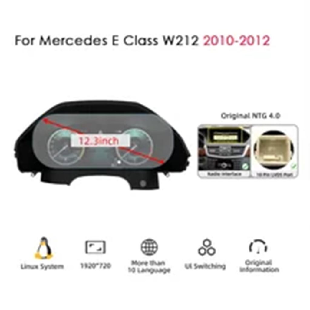【並行輸入品】メルセデス W176 C177 X156 W205 W212 C GLC A GLA CLA E ML GL G GLE GLS クラス用 LCD ダッシュボード スピードメーターの画像