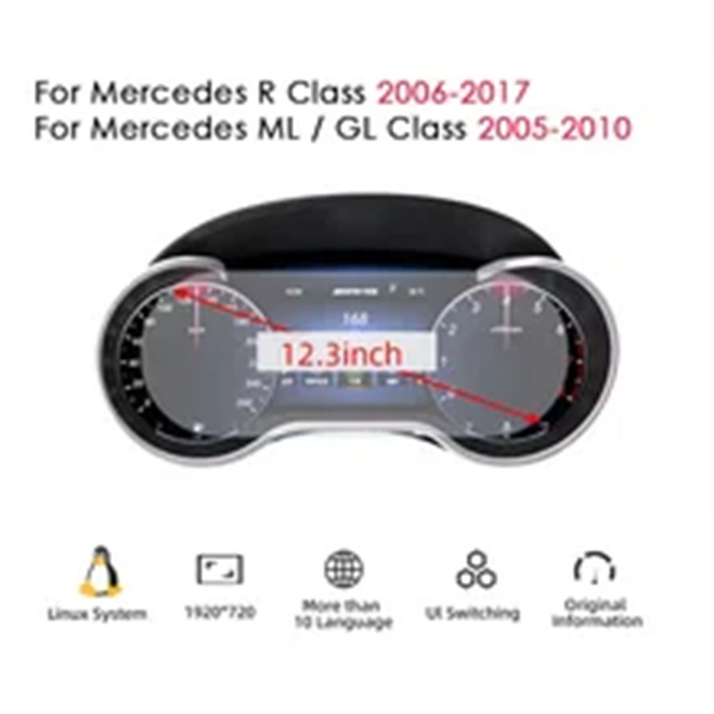【並行輸入品】メルセデス W176 C177 X156 W205 W212 C GLC A GLA CLA E ML GL G GLE GLS クラス用 LCD ダッシュボード スピードメーターの画像