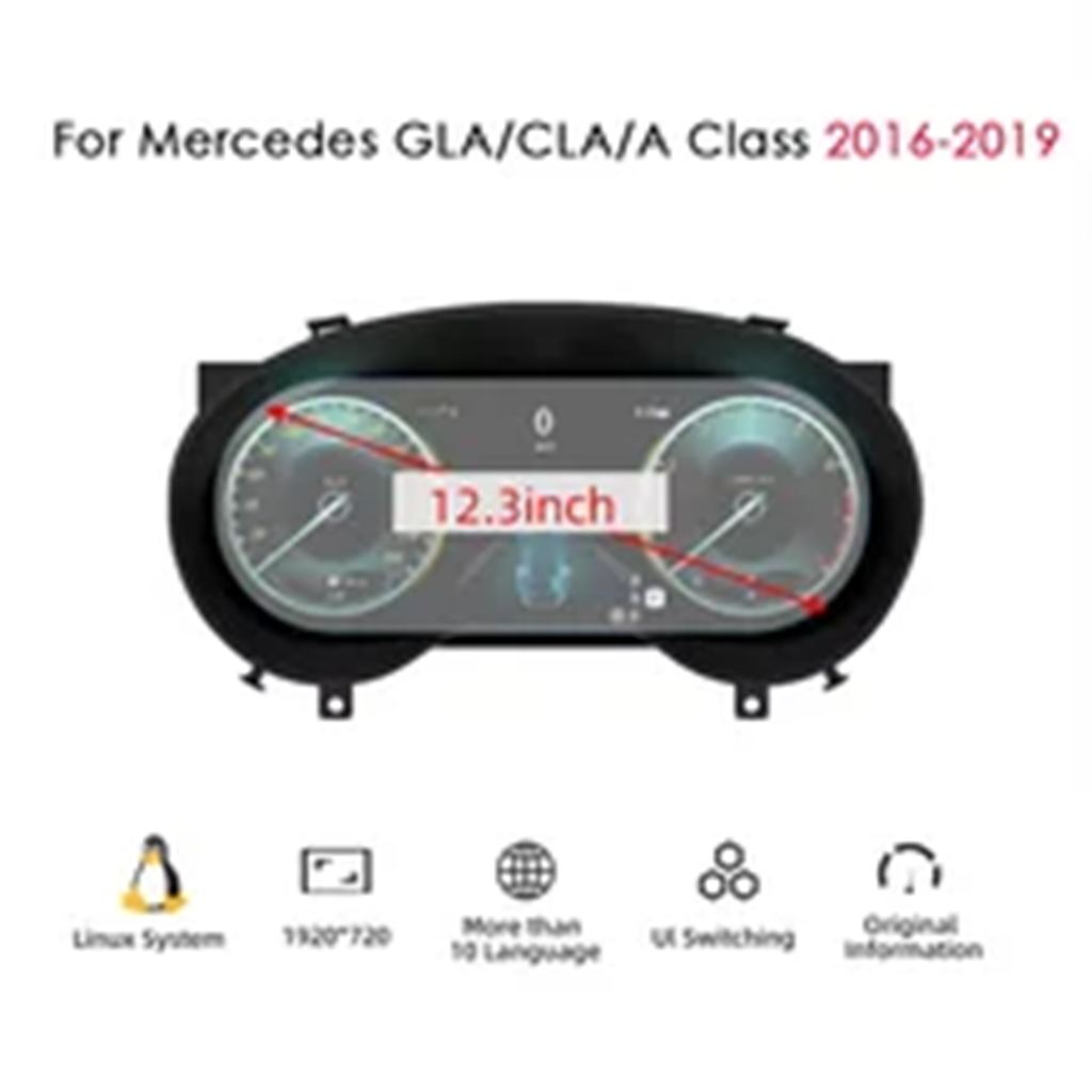 【並行輸入品】メルセデス W176 C177 X156 W205 W212 C GLC A GLA CLA E ML GL G GLE GLS クラス用 LCD ダッシュボード スピードメーターの画像