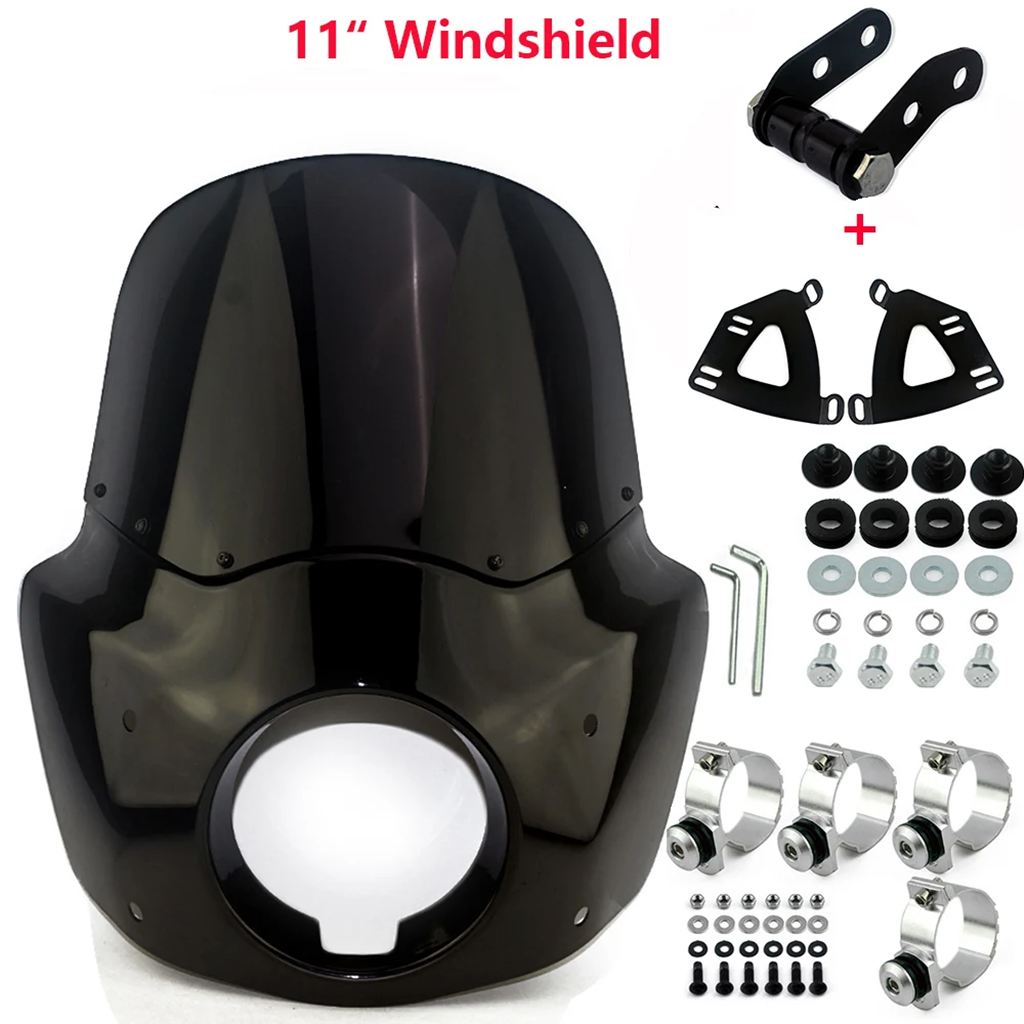 並行輸入品 バイクヘッドライトフェアリングマスク 5 3/4インチ ヘッドランプウィンドシールドカバー フェアリング ハーレーソフ
