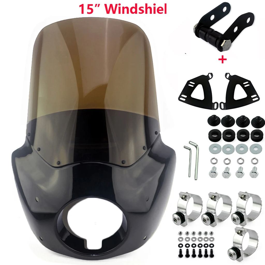 並行輸入品 バイクヘッドライトフェアリングマスク 5 3/4インチ ヘッドランプウィンドシールドカバー フェアリング ハーレーソフ